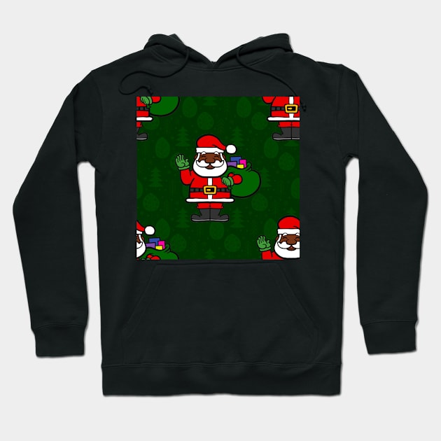 african santa claus christmas tree gifts Hoodie by gossiprag